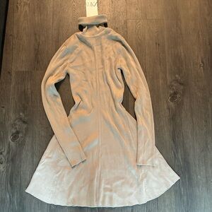 Brand new with tags Zara nude sweater dress form fitting with mock neck detail
